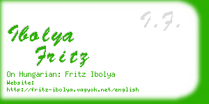 ibolya fritz business card